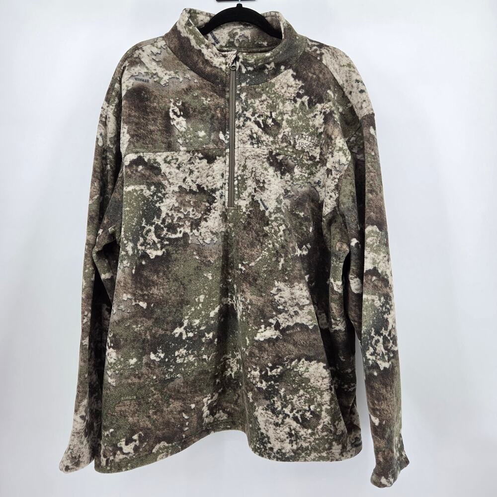RedHead TrueTimber Strata Camo Fleece 1/4 Zip Pullover Jacket Men's 2XL